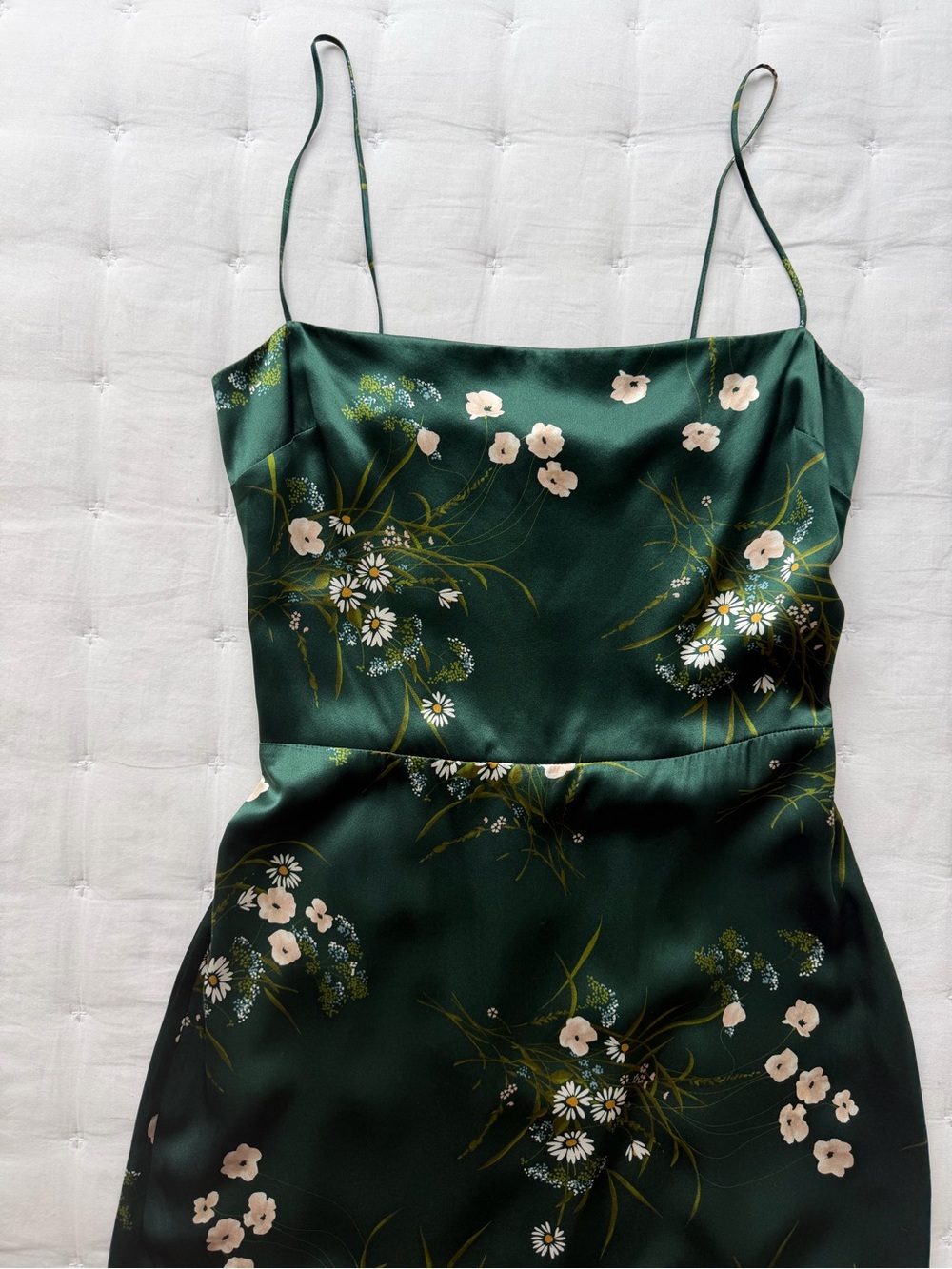 Reformation Frankie Silk Maxi Dress in Buena Green Floral - Picture 8 of 12
